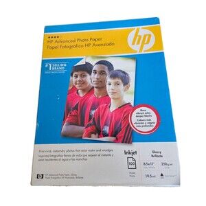 HP Advanced Photo Paper Glossy for Inkjet 100 Sheets Letter 8.5”x11”  (New)